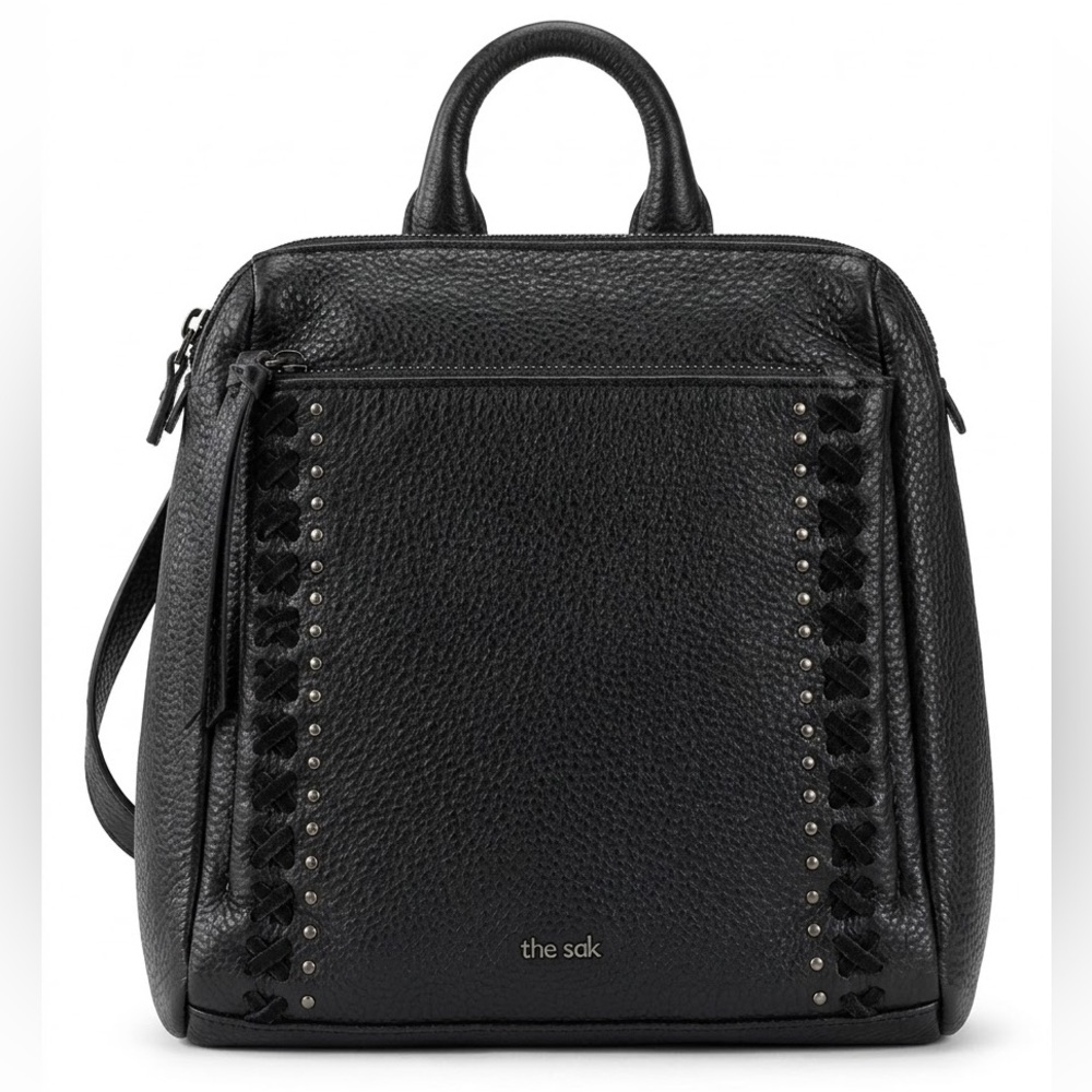 The Sak Loyola Mini Convertible Black Leather Backpack / Purse